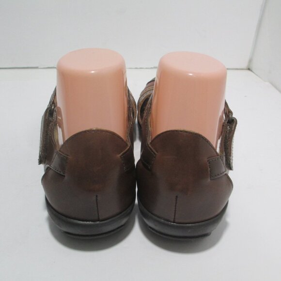 Thom McAn Womens Brown Leather Sandals Size 8W Closed Heel - Picture 5 of 11